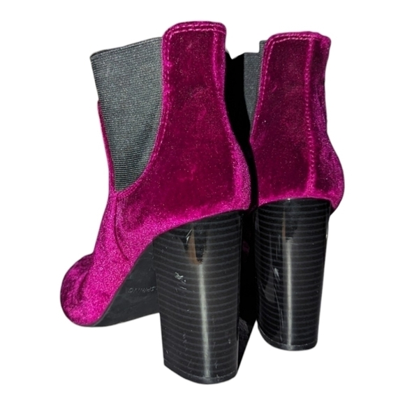 7 • Call It Spring • Purple Block Heel Ankle Booties - Picture 3 of 7